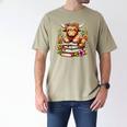 Bookworm Cute Highland Cow Reading Book Men's Comfort Colors T-Shirt Khaki Bookworm Cute Highland Cow Reading Book Men's Comfort Colors T-Shirt Khaki