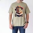 Capybara Bookworm Rodent Reading a Book Men's Comfort Colors T-Shirt Khaki