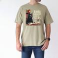 Cats And Books Book & Cat Lover Easily Distracted By Men's Comfort Colors T-Shirt Khaki