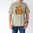 Cats Reading Books Christmas Tree Men's Comfort Colors T-Shirt Khaki Cats Reading Books Christmas Tree Men's Comfort Colors T-Shirt Khaki