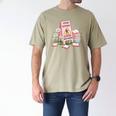 Caution Slippery When Reading Book Reader Men's Comfort Colors T-Shirt Khaki