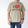 Clifford The Big Red Dog I Heart Clifford Childrens Books Men's Comfort Colors T-Shirt Khaki Clifford The Big Red Dog I Heart Clifford Childrens Books Men's Comfort Colors T-Shirt Khaki