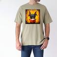 Colorful Sketch Oil Painting Of A Bat Reading Book Men's Comfort Colors T-Shirt Khaki Colorful Sketch Oil Painting Of A Bat Reading Book Men's Comfort Colors T-Shirt Khaki