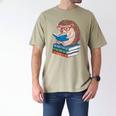Cool Hedgehog Book Nerd Readers Men's Comfort Colors T-Shirt Khaki Cool Hedgehog Book Nerd Readers Men's Comfort Colors T-Shirt Khaki