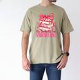 Coquette Bow All Booked For Valentine Book Lover Bookish Men's Comfort Colors T-Shirt Khaki