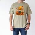 Cute Autumn Gnome Reading Pumpkin Book Lover Men's Comfort Colors T-Shirt Khaki