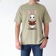 Cute Bookworm Bunny Reading For Kids And Teachers Men's Comfort Colors T-Shirt Khaki