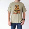 Cute Capybara Reading Books Animal Capybara Bookworms Men's Comfort Colors T-Shirt Khaki