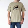 Cute Cat Flower Garden Book Kitty Reading Floral Men Women Girls Kids Men's Comfort Colors T-Shirt Khaki