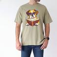 Cute Dog Boxer Reading Book Men's Comfort Colors T-Shirt Khaki Cute Dog Boxer Reading Book Men's Comfort Colors T-Shirt Khaki