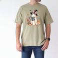 Cute Ghost Reading Book Librarian Book Lover Men's Comfort Colors T-Shirt Khaki