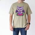 Cute Pastel Goth Bat Reading Book Men's Comfort Colors T-Shirt Khaki Cute Pastel Goth Bat Reading Book Men's Comfort Colors T-Shirt Khaki