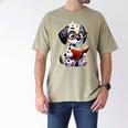 Dalmatian Reading a Book Dog Men's Comfort Colors T-Shirt Khaki Dalmatian Reading a Book Dog Men's Comfort Colors T-Shirt Khaki