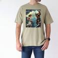 David And Goliath Bible Book Of Samuel King David Comic Men's Comfort Colors T-Shirt Khaki