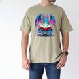 Dragon Reading Book Lover Men's Comfort Colors T-Shirt Khaki