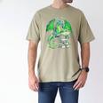 Dragon Reading Books Bookworm Men's Comfort Colors T-Shirt Khaki