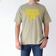 Dungeon Crawler Carl Yellow Text Logo LitRPG Series Book Men's Comfort Colors T-Shirt Khaki Dungeon Crawler Carl Yellow Text Logo LitRPG Series Book Men's Comfort Colors T-Shirt Khaki