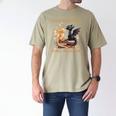 Easily Distracted By Books & Dragons Librarian Book Lover Men's Comfort Colors T-Shirt Khaki