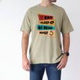Eat Sleep Read Repeat Reading Books Reader Bookworm Men's Comfort Colors T-Shirt Khaki