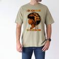 Education Is Freedom Teacher Book Black History Month Men's Comfort Colors T-Shirt Khaki Education Is Freedom Teacher Book Black History Month Men's Comfort Colors T-Shirt Khaki