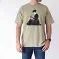 Emily Dickinson Reading A Book Men's Comfort Colors T-Shirt Khaki Emily Dickinson Reading A Book Men's Comfort Colors T-Shirt Khaki