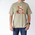 Fall Colors s I Love Fall s Books & Pumpkins Men's Comfort Colors T-Shirt Khaki
