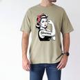Female Librarian Rosie Riveter Book Guardian Woman Men's Comfort Colors T-Shirt Khaki Female Librarian Rosie Riveter Book Guardian Woman Men's Comfort Colors T-Shirt Khaki