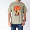 Flames And Lighter Costume For Matchbook Lovers Men's Comfort Colors T-Shirt Khaki