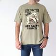 Great Pyrenees Dog Breed Life Is Better With Books And Great Men's Comfort Colors T-Shirt Khaki