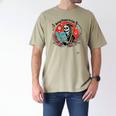 Grim Reaper Reads a Book Men's Comfort Colors T-Shirt Khaki