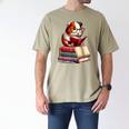Guinea Pig Reading Books Matching Bookworm Readers Librarian Men's Comfort Colors T-Shirt Khaki