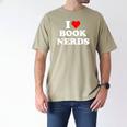 I Heart Book Nerds Book Readers Cute Men's Comfort Colors T-Shirt Khaki I Heart Book Nerds Book Readers Cute Men's Comfort Colors T-Shirt Khaki
