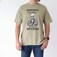 Introvert Read Spicy Books Lover Bookworm Skeleton Reading Men's Comfort Colors T-Shirt Khaki Introvert Read Spicy Books Lover Bookworm Skeleton Reading Men's Comfort Colors T-Shirt Khaki