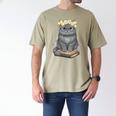 Just A Girl Who Loves Cats & Books Bookish Women Men's Comfort Colors T-Shirt Khaki