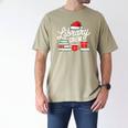 Library Crew Book Lovers Librarian Xmas Holiday Christmas Men's Comfort Colors T-Shirt Khaki
