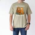 Life Is Better With Sloths And Books Cute Sloth Lover Men's Comfort Colors T-Shirt Khaki