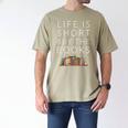 Life Is Short Buy Books Quote For Bookworms Men's Comfort Colors T-Shirt Khaki Life Is Short Buy Books Quote For Bookworms Men's Comfort Colors T-Shirt Khaki