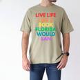 Live Life Like A Book Florida Would Ban Gay Rights LGBTQ Men's Comfort Colors T-Shirt Khaki