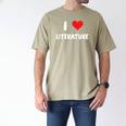 I Love Literature Heart Books Writing Reading Read Write Men's Comfort Colors T-Shirt Khaki I Love Literature Heart Books Writing Reading Read Write Men's Comfort Colors T-Shirt Khaki