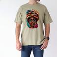 Melanin Girl Afro Book Lover Librarian Teacher Student Men's Comfort Colors T-Shirt Khaki