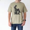 Men Pixel Art Geometric Book Human Drawing Graphic Men Men's Comfort Colors T-Shirt Khaki