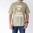 I Have No Shelf Control Read Book Reading Librarian Men's Comfort Colors T-Shirt Khaki