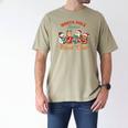 North Pole Readers Book Club Reading Book Christmas Men's Comfort Colors T-Shirt Khaki