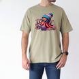 Octopus Reading Book Kraken Book Lover Men's Comfort Colors T-Shirt Khaki