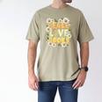 Peace Love Books Librarian Teacher Life Book Library Men's Comfort Colors T-Shirt Khaki