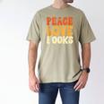 Peace Love Books Men Women Men's Comfort Colors T-Shirt Khaki
