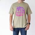 Quietly Thriving In Fictional Realms Book Lovers Men's Comfort Colors T-Shirt Khaki