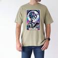 The Reader Tarot Card Reading Skeleton Skull Book Lover Men's Comfort Colors T-Shirt Khaki