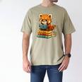 Reading Book Lover Red Panda Read Books Be Kind Stays Weird Men's Comfort Colors T-Shirt Khaki