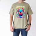 Readsalotl Axolotl Book Lovers Axolotls Men's Comfort Colors T-Shirt Khaki
